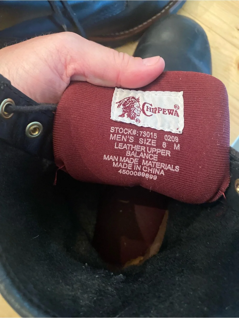 Chippewa black leather
